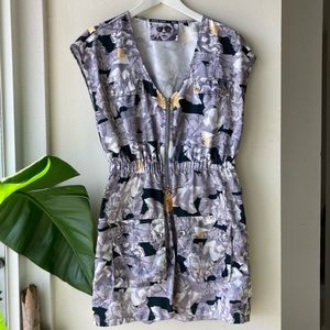 Obey Debbie Harry zip mini dress